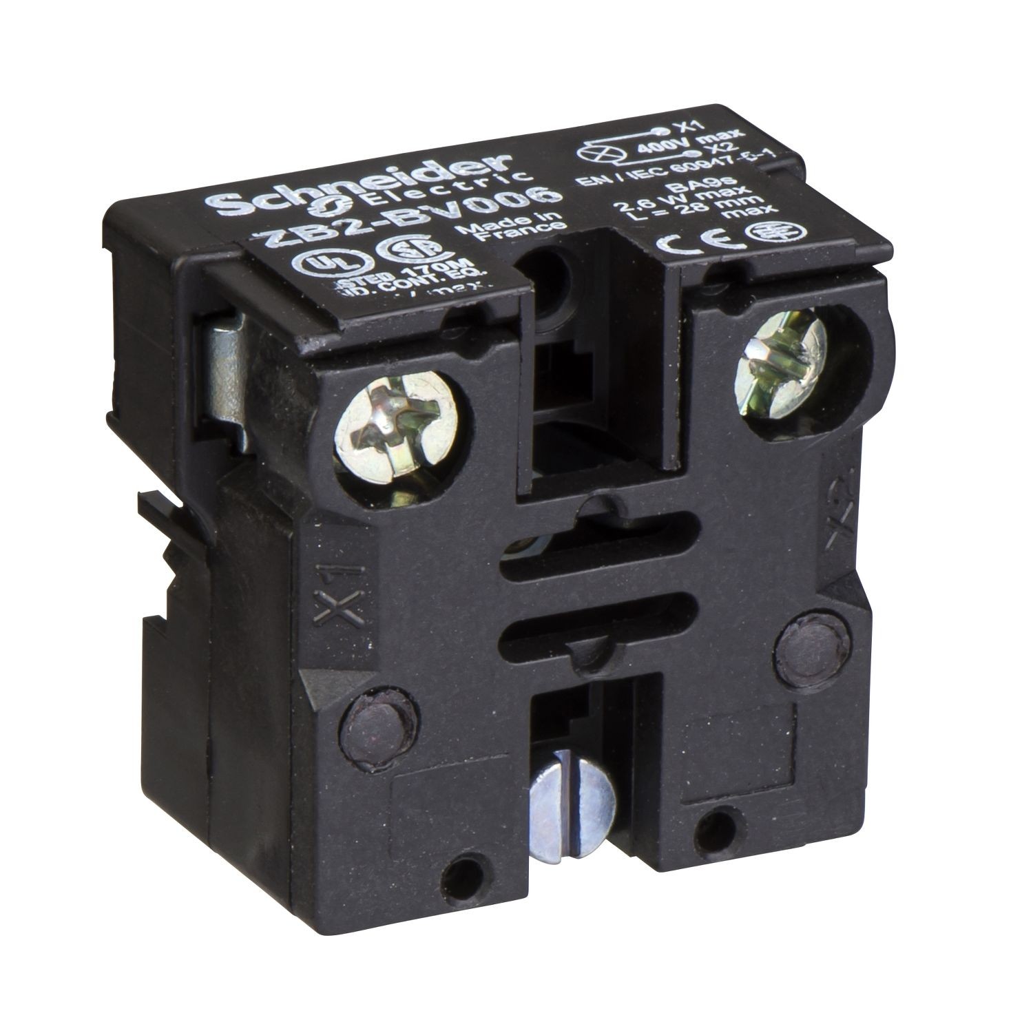 ZB2BV006 Neon/incandescent bulb, Harmony XB2, multi-button control station, for 22mm push button, front mounting, bulb not included