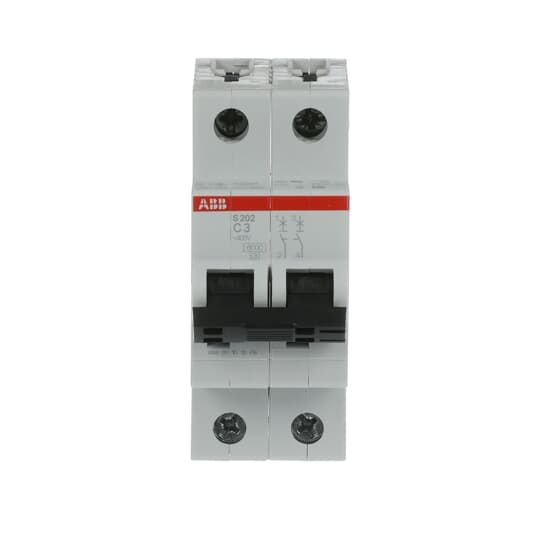 2CDS252001R0034 S202-C3 Miniature Circuit Breaker - 2P - C - 3 A
