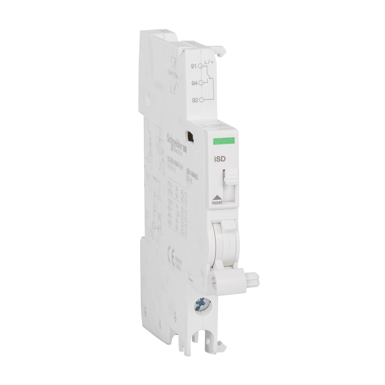 Schneider Electric A9A26927 Auxiliary contact, Acti9, iSD, 1OC, AC/DC