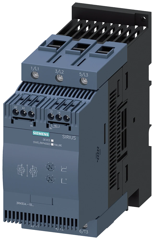 3RW3047-1BB14 SIRIUS pehmokäynnistin S3 106 A, 55 kW/400 V, 40 °C 200-480 V AC, 110-230 V AC/DC Kierreliittimet