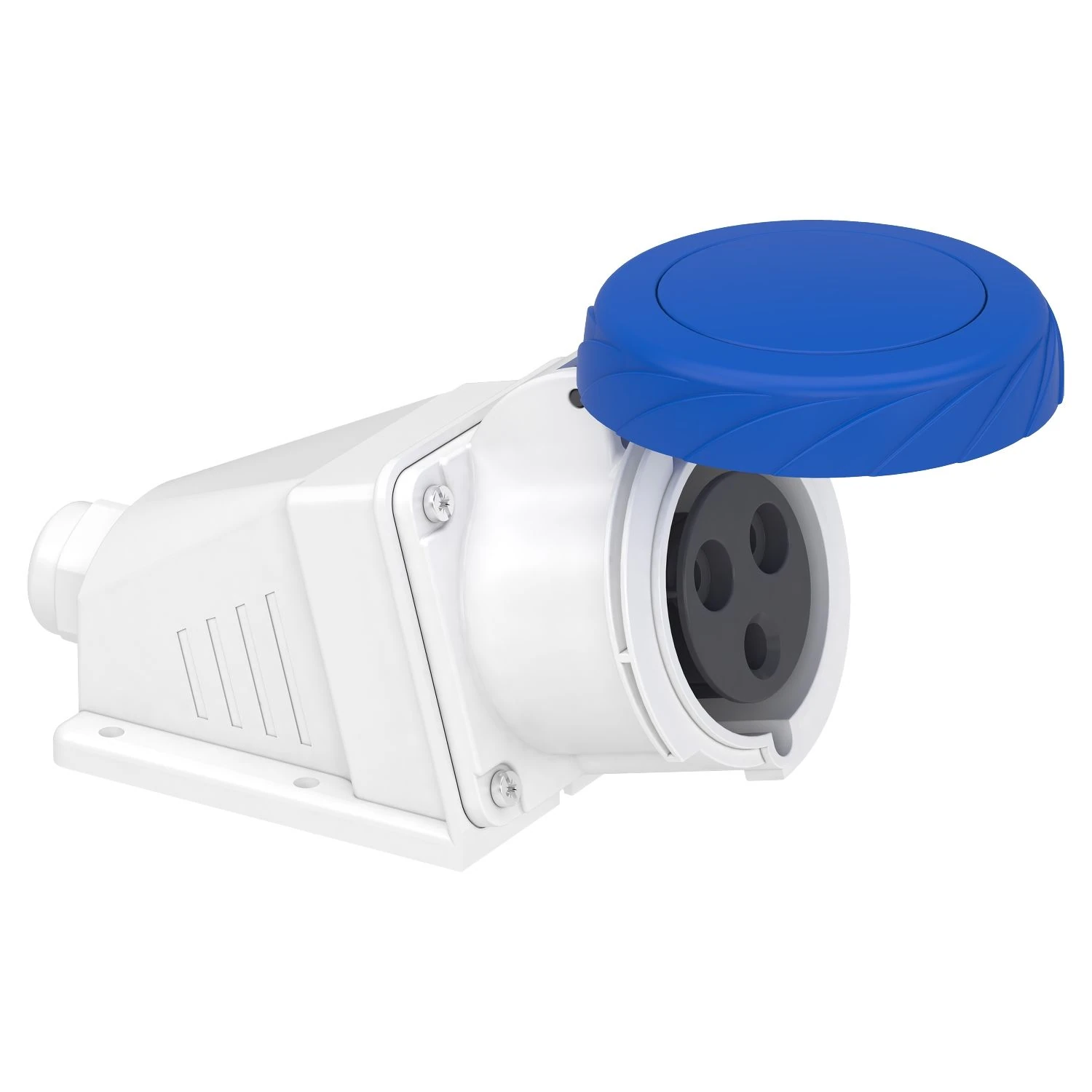 PKF32W723 Socket, Mureva PK, wall-mounted, angled, 32A, 2P+E, 220V, IP67