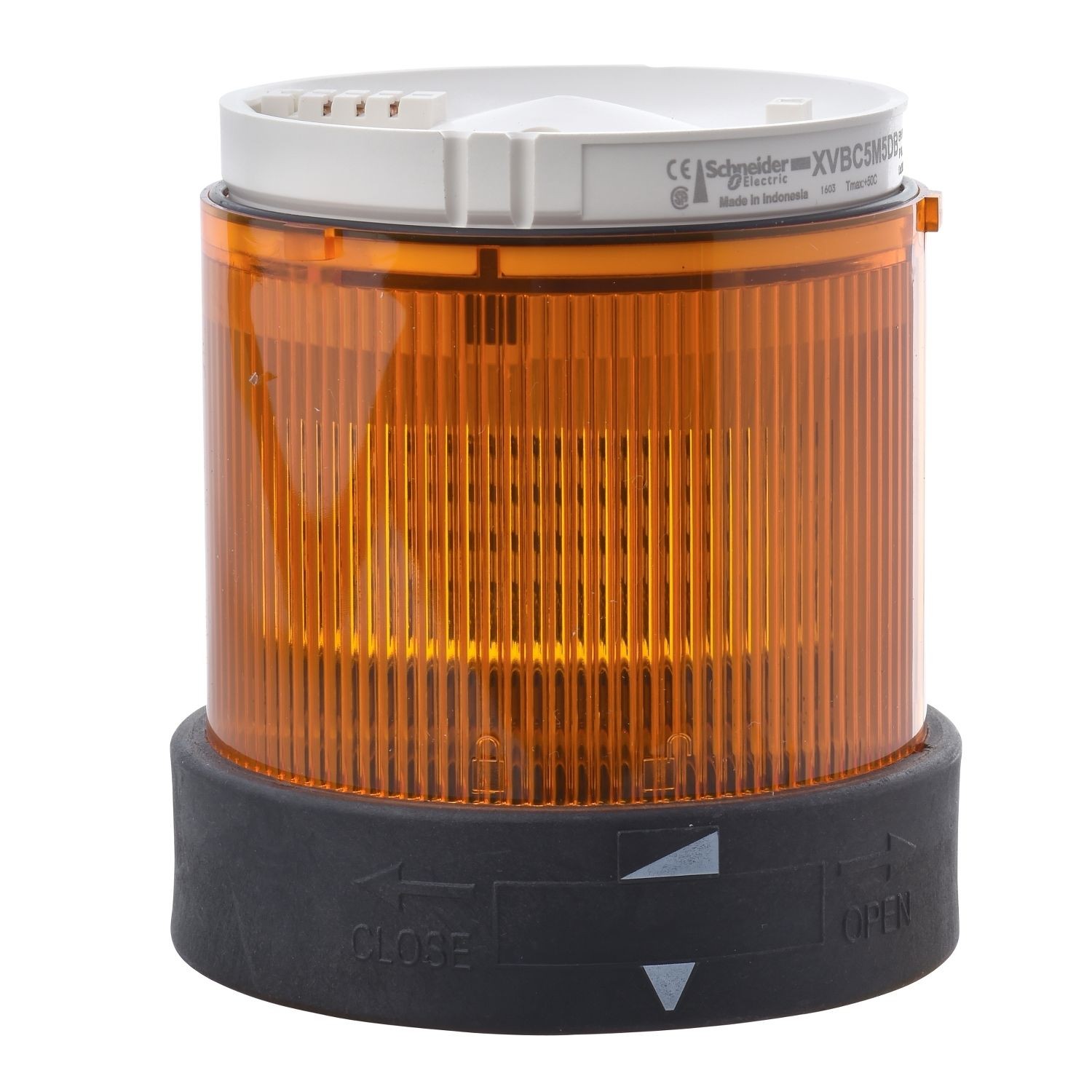 XVBC2B5 Indicator bank, Harmony XVB, illuminated unit, plastic, orange, 70mm, steady, integral LED, 24V AC/DC