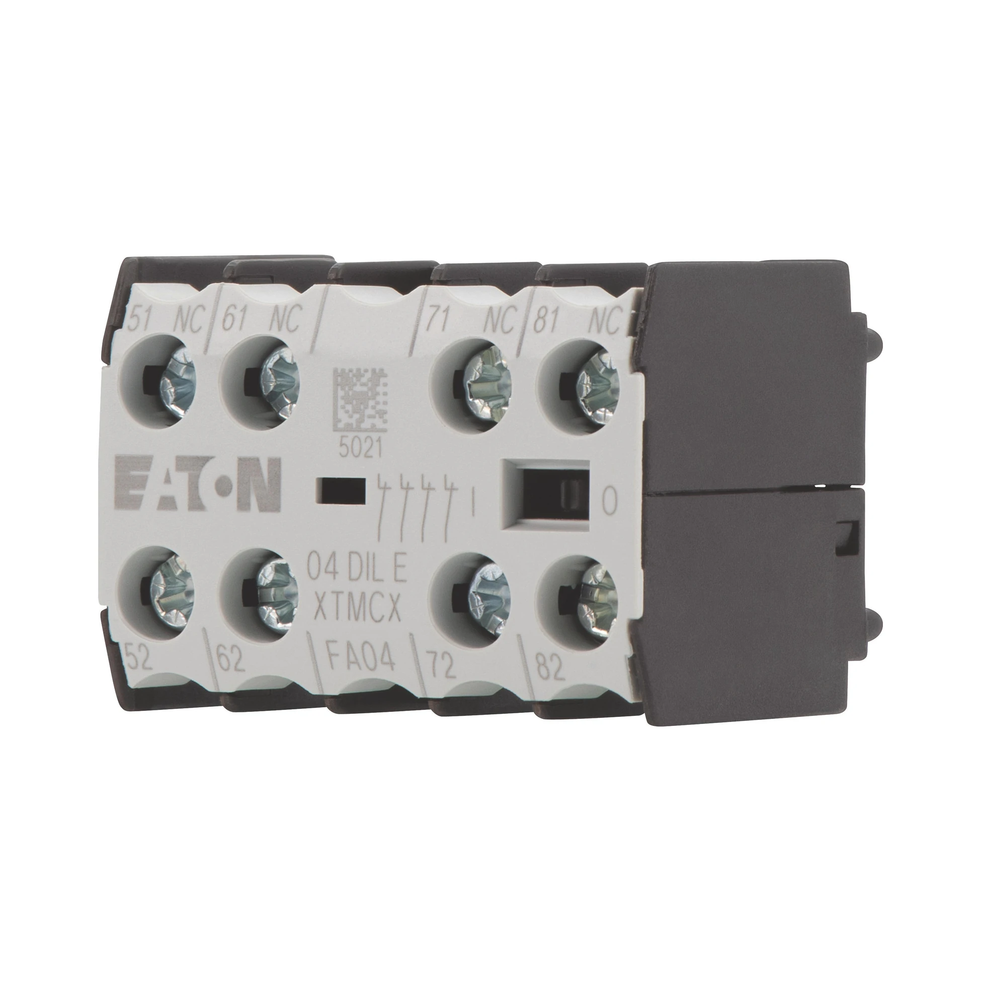 010256 EATON 04DILE - Module de contacts auxiliaires, 4 pôles, 4 NF, fixation frontale, bornes à vis, DILE(E)M, DILER