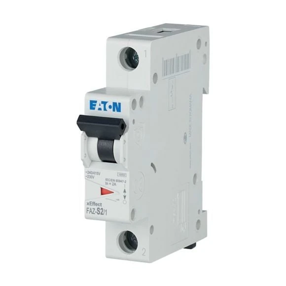 278607 EATON FAZ-S2/1 - Miniature circuit breaker (MCB), 2 A, 1p, characteristic: S