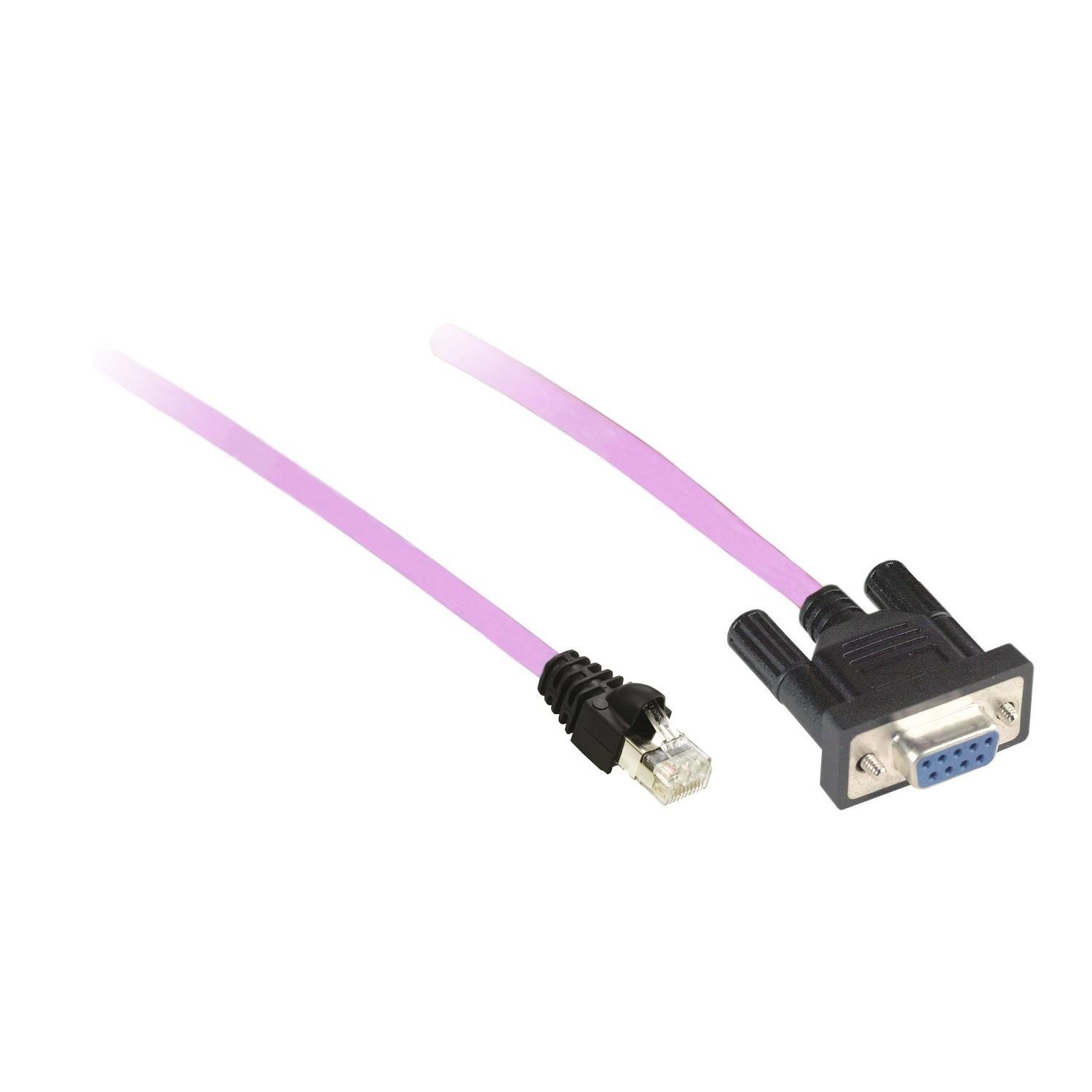 TCSCCN4F3M3T CANopen preassembled cable, for CANopen bus, 3m, 1 x RJ45, 1 female SUB D 9