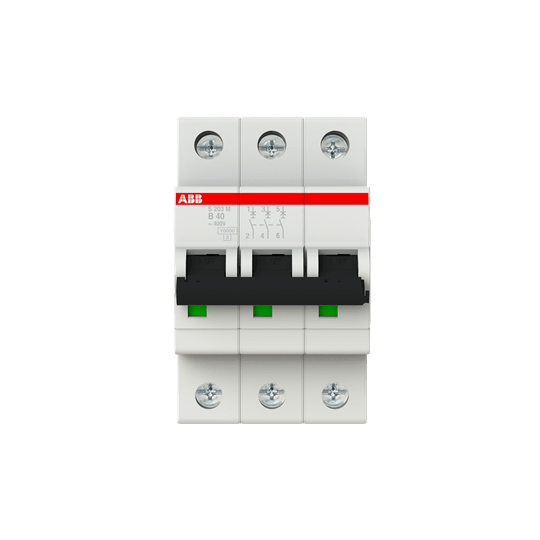 2CDS273001R0405 S203M-B40 Miniature Circuit Breaker - 3P - B - 40 A