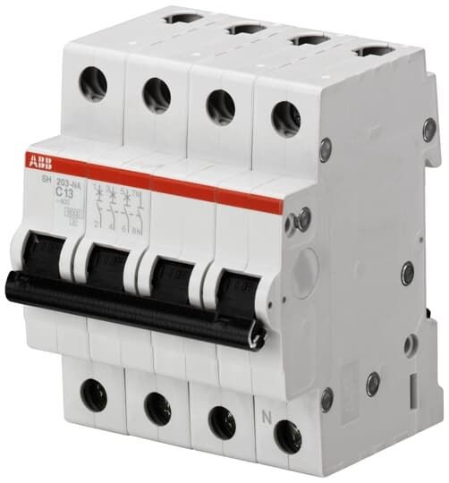 2CDS213103R0254 SH203-C25NA Miniature Circuit Breaker - 3+NP - C - 25 A