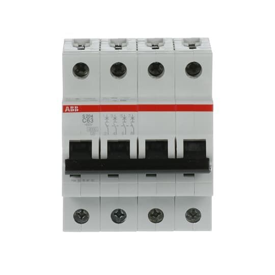 2CDS254001R0634 S204-C63 Miniature Circuit Breaker - 4P - C - 63 A