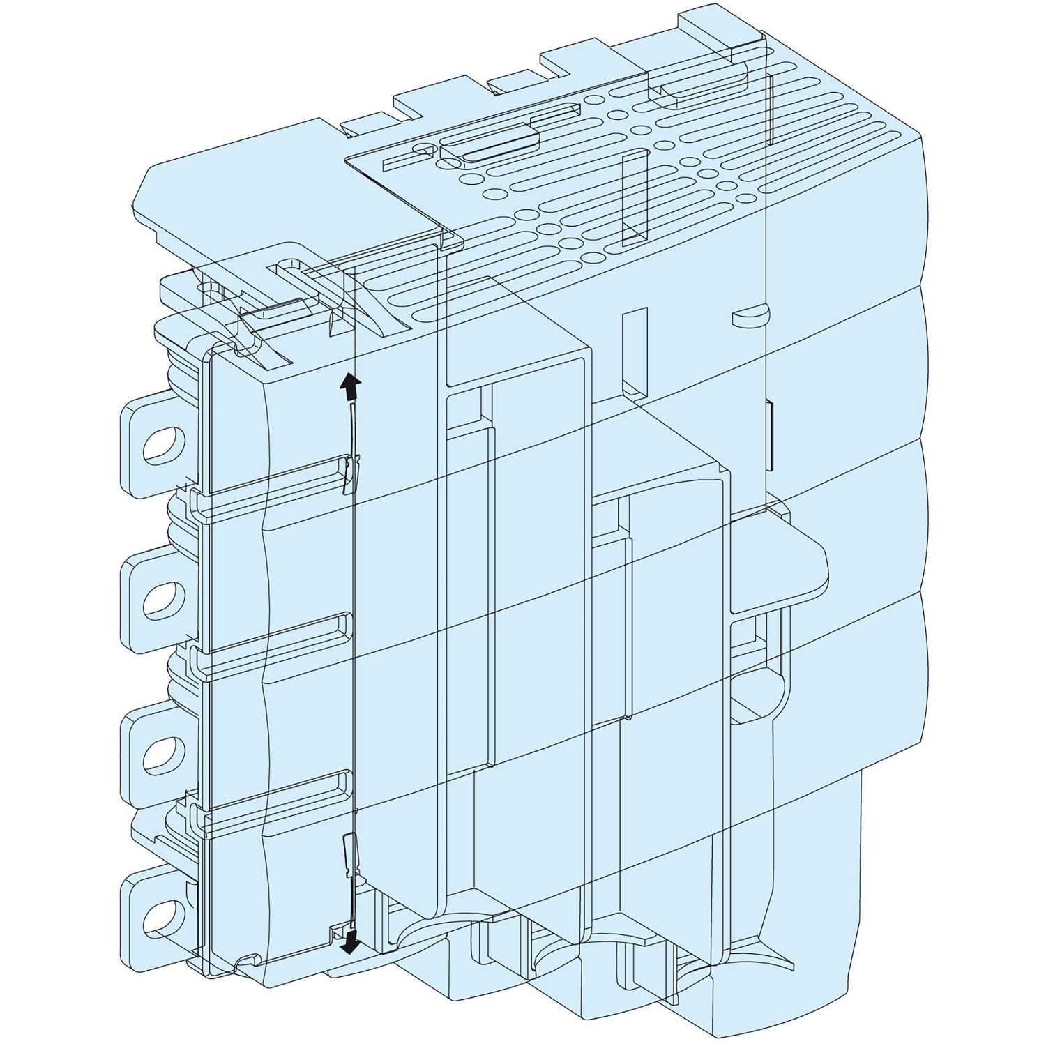 04067 INCOMER CONNECTION BLOCK NSX/INS/INV250 4P BOTTOM