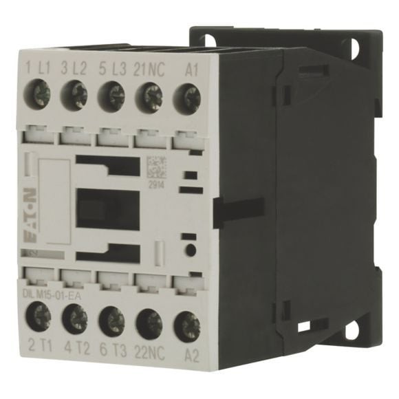 189907 DILM15-01-EA(230V50HZ,240V60HZ) - Contactor, 3 pole, 380 V 400 V 7.5 kW, 1 NC, 230 V 50 Hz, 240 V 60 Hz, AC operation, Screw terminals