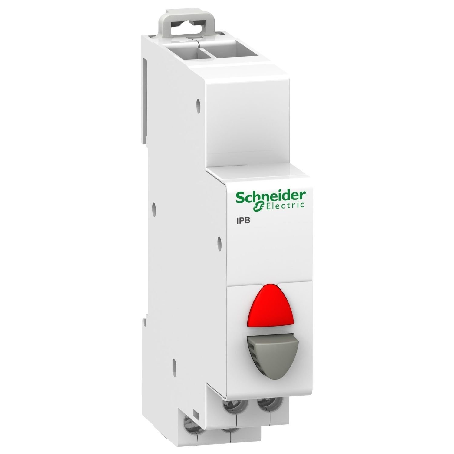 Schneider Electric A9E18039 Acti9 iPB 1NC single push button grey - indicator light red 12-48Vac/dc