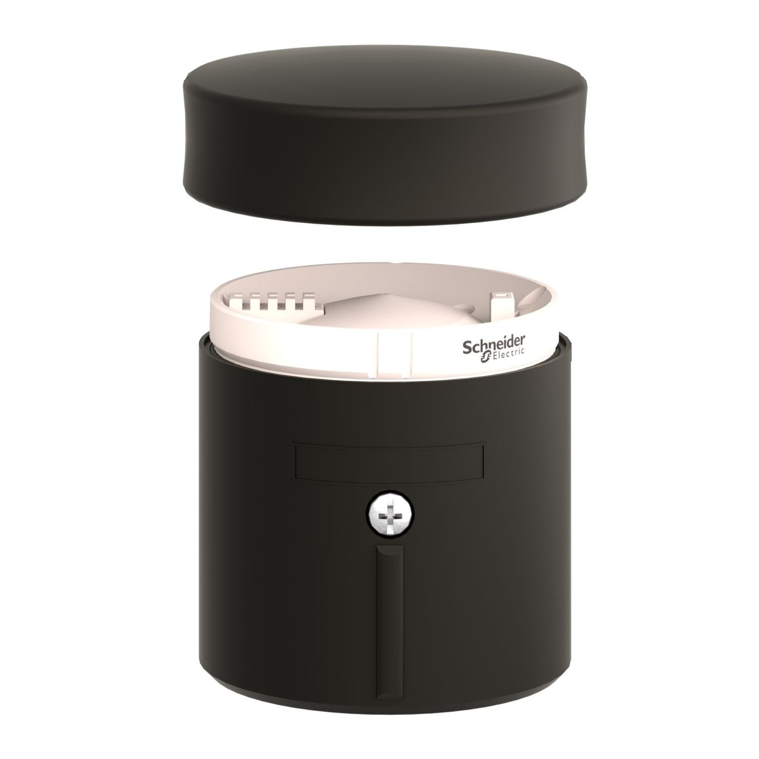 XVBC21 Base unit+cover for modular tower lights, Harmony XVB, plastic, black, 70mm, bottom entry, side cable entry
