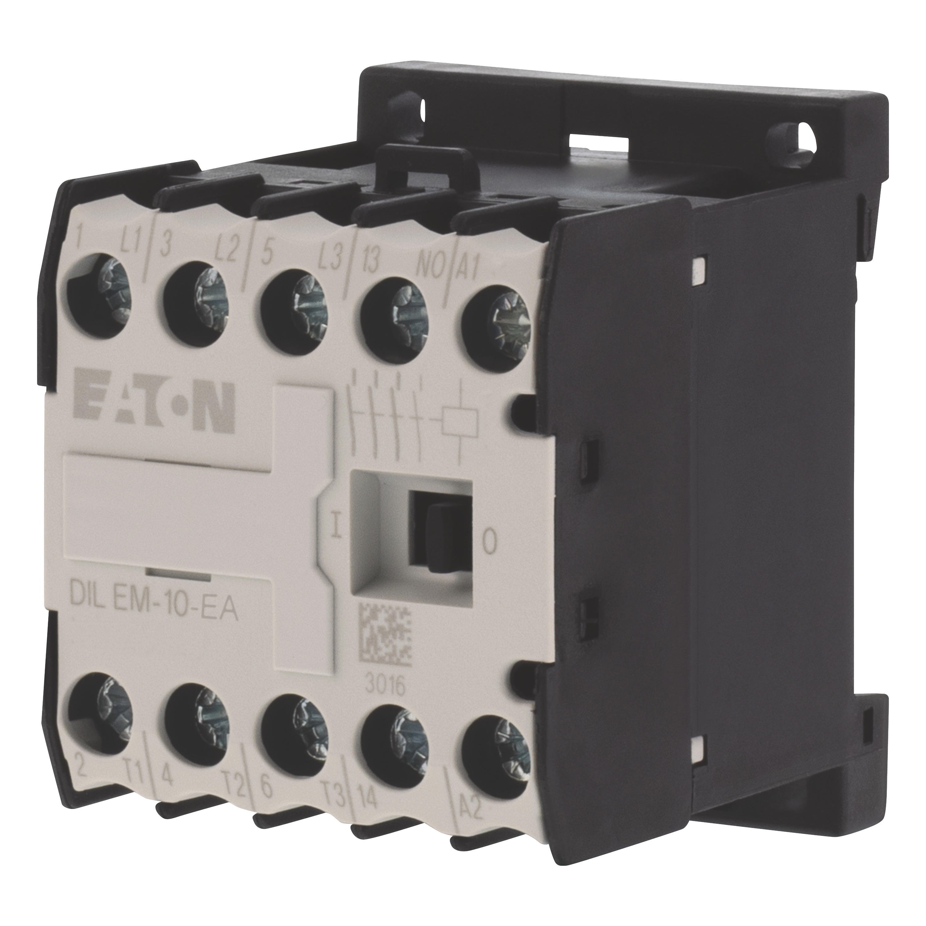 189983 DILEM-10-EA(230V50HZ,240V60HZ) - Contactor, 230 V 50 Hz, 240 V 60 Hz, 3 pole, 380 V 400 V, 4 kW, Contacts N/O = Normally open= 1 N/O, Screw terminals, AC operation