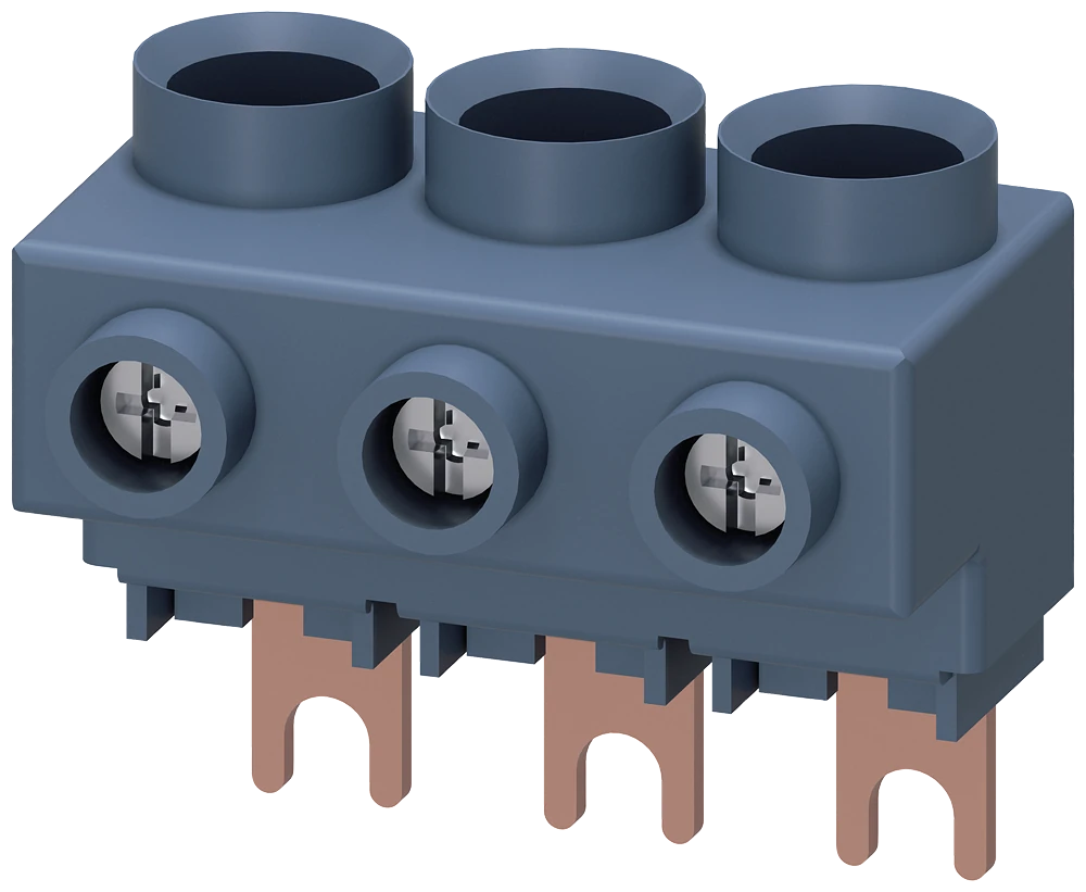 3RV2925-5AB 3-vaiheinen syöttöliitin 3-vaiheiseen virtakiskoliitäntään ylhäältä Koko S00/S0