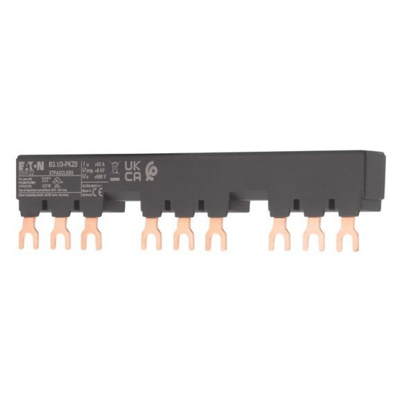 EATON 044946 B3.1/3-PKZ0 - Three-phase busbar link, Circuit-breaker: 3, 153 mm, For PKZM0-... or PKE12, PKE32 without side mounted auxiliary contacts or voltage releases