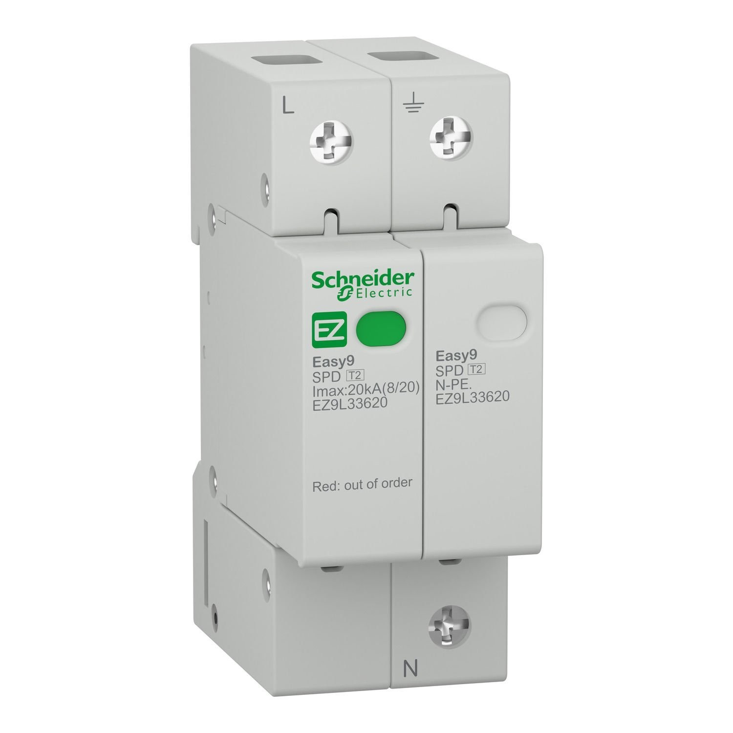 EZ9L33620 Easy9 surge arrester - 1P + N - 230 V - 20000 A