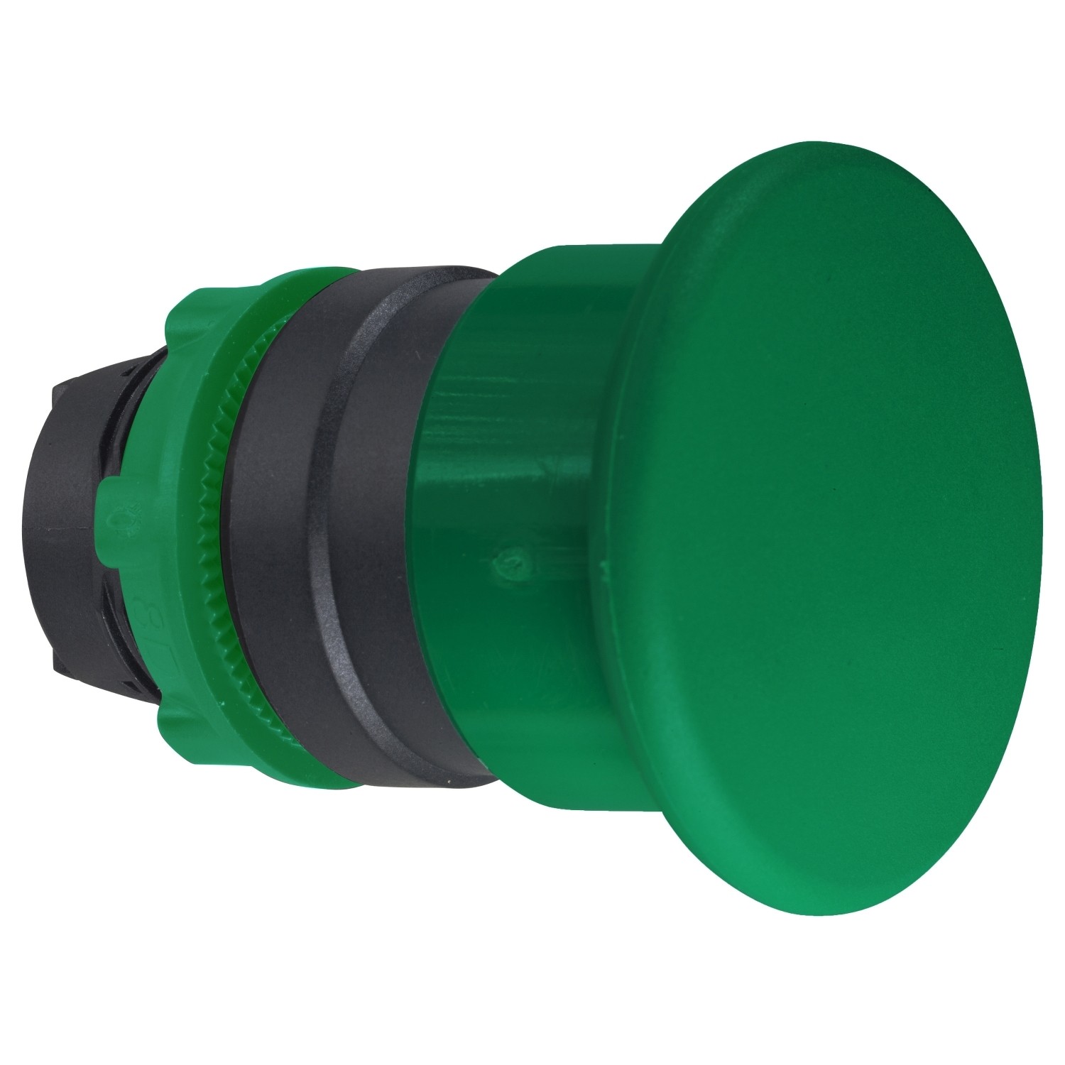 ZB5AC3 Mushroom push button head Ø40, plastic, green, Ø22, spring return
