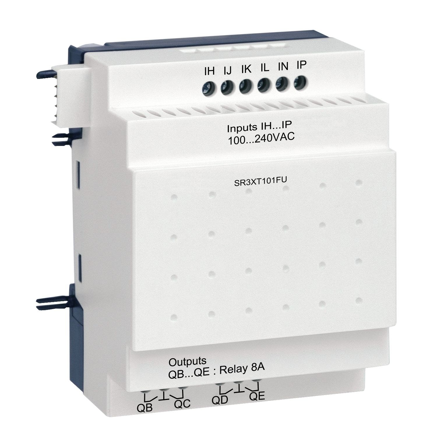 SR3XT101FU discrete IO extension module, Zelio Logic SR2 SR3, 10 IO, 100 to 240V AC