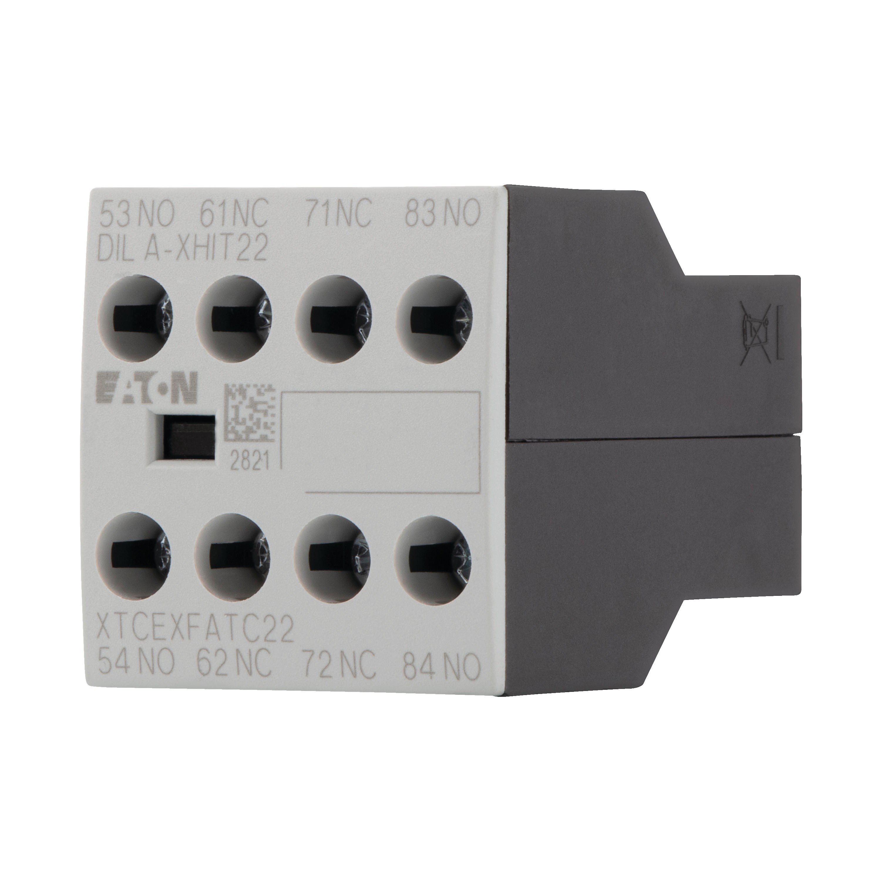 101044 DILA-XHIT22 - Auxiliary contact module, Type: high version, 4 pole, Ith= 16 A, 2 N/O, 2 NC, Front fixing, Screw terminals, MSC