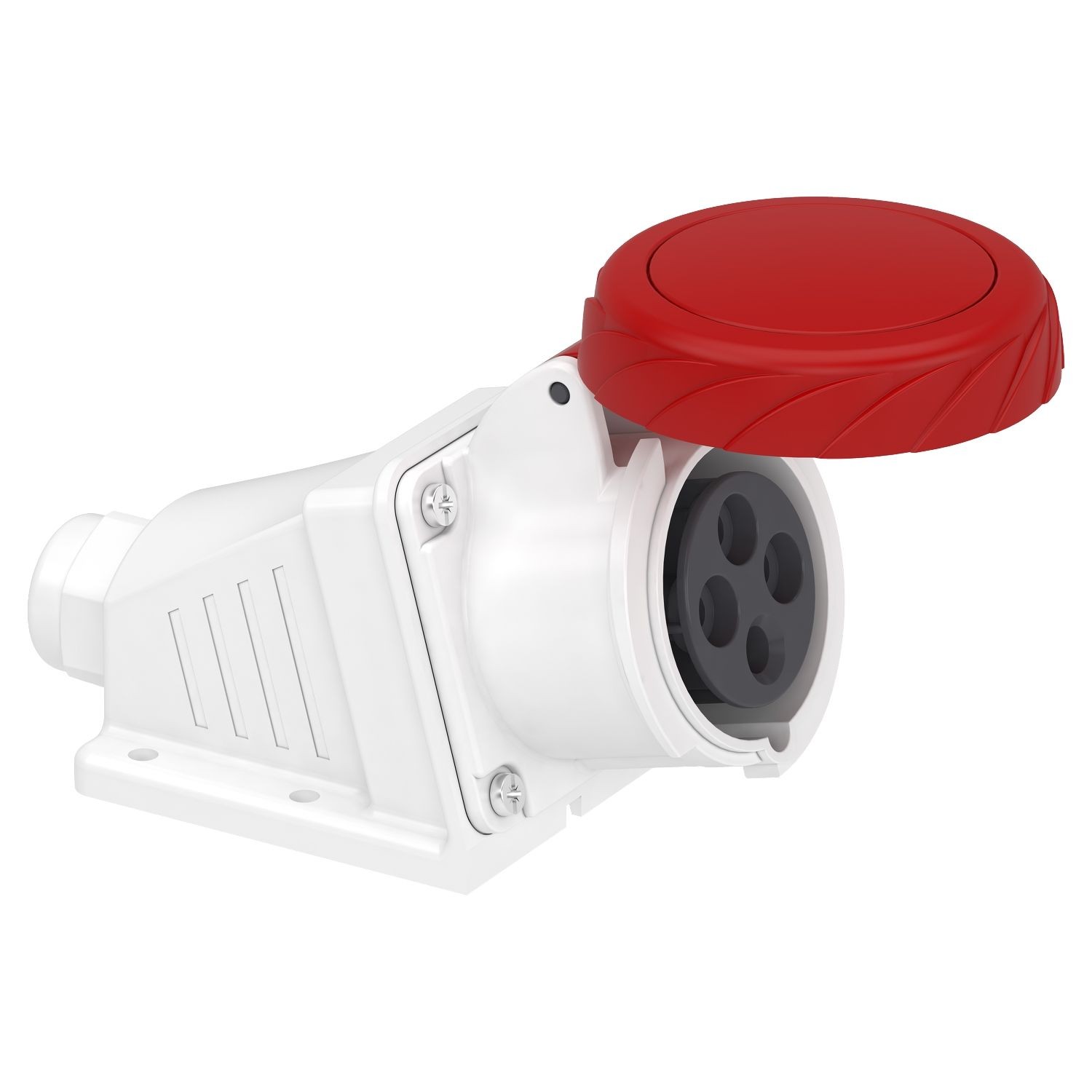 PKF16W734 Socket, Mureva PK, wall-mounted, angled, 16A, 3P+E, 400V, IP67