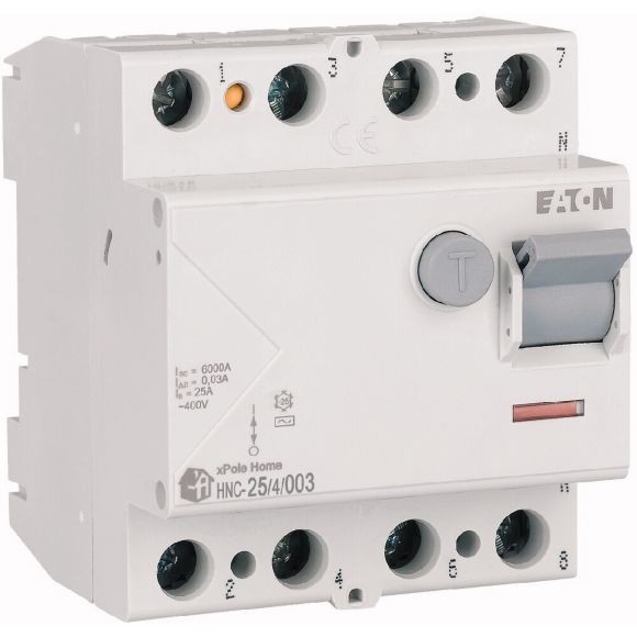 194693 HNC-25/4/003 - Residual current circuit breaker (RCCB), 25A, 4p, 30mA, type AC
