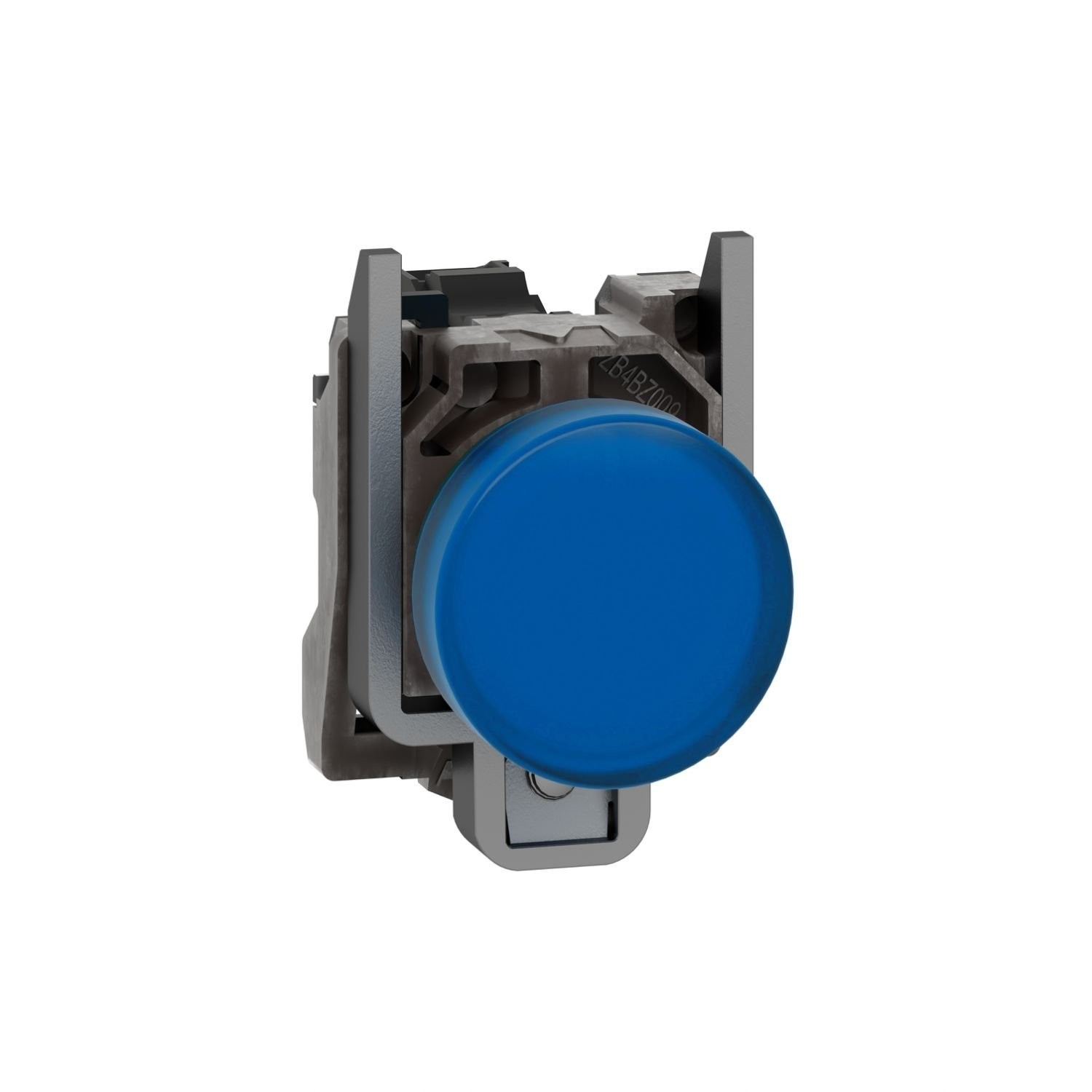 XB4BVM6 Pilot light, Harmony XB4,metal, blue, 22mm, universal LED, plain lens, 230...240V AC