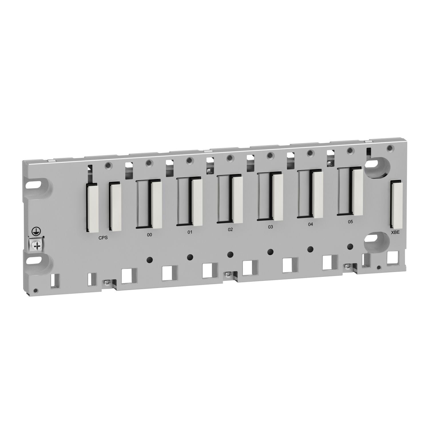 BMXXBP0600 Backplane, Modicon X80, 6 slots, panel, mounitng plate or DIN rail mounting
