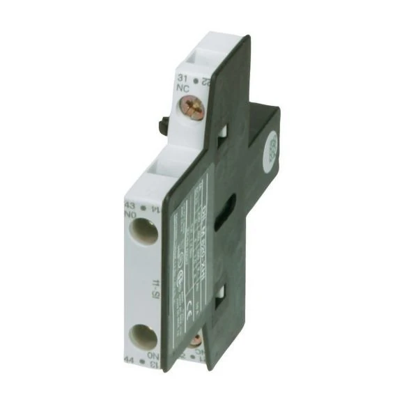 190974 EATON DILMT95-XHI11-SR - Auxiliary contact module, 2 pole, Ith= 10 A, 1 N/O, 1 NC, Side mounted, Screw terminals, DILMT40 - DILMT95