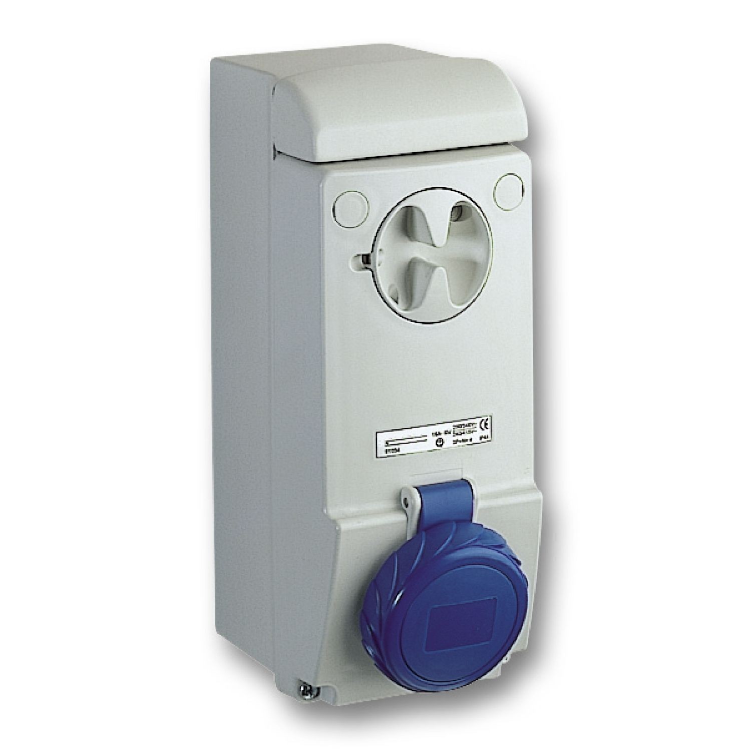 PKB63P523 Unika interlocked socket - 63 A - 2P + E - 200...250 V AC - IP65 - wall
