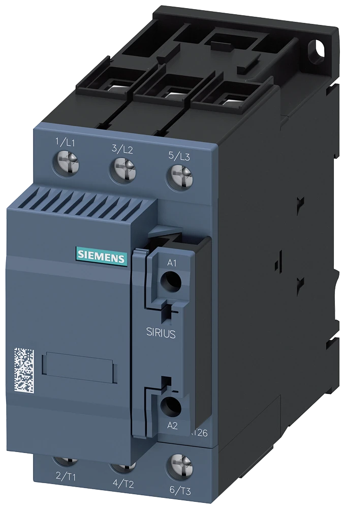 3RT2636-1AP03 Siemens kondensaattorikontaktori, AC-6b 50 kVAr, / 400 V, 3-napainen, 230 V AC, 50 Hz, apukoskettimet: 1 NO + 1 NC, ruuviliitin, koko: S2