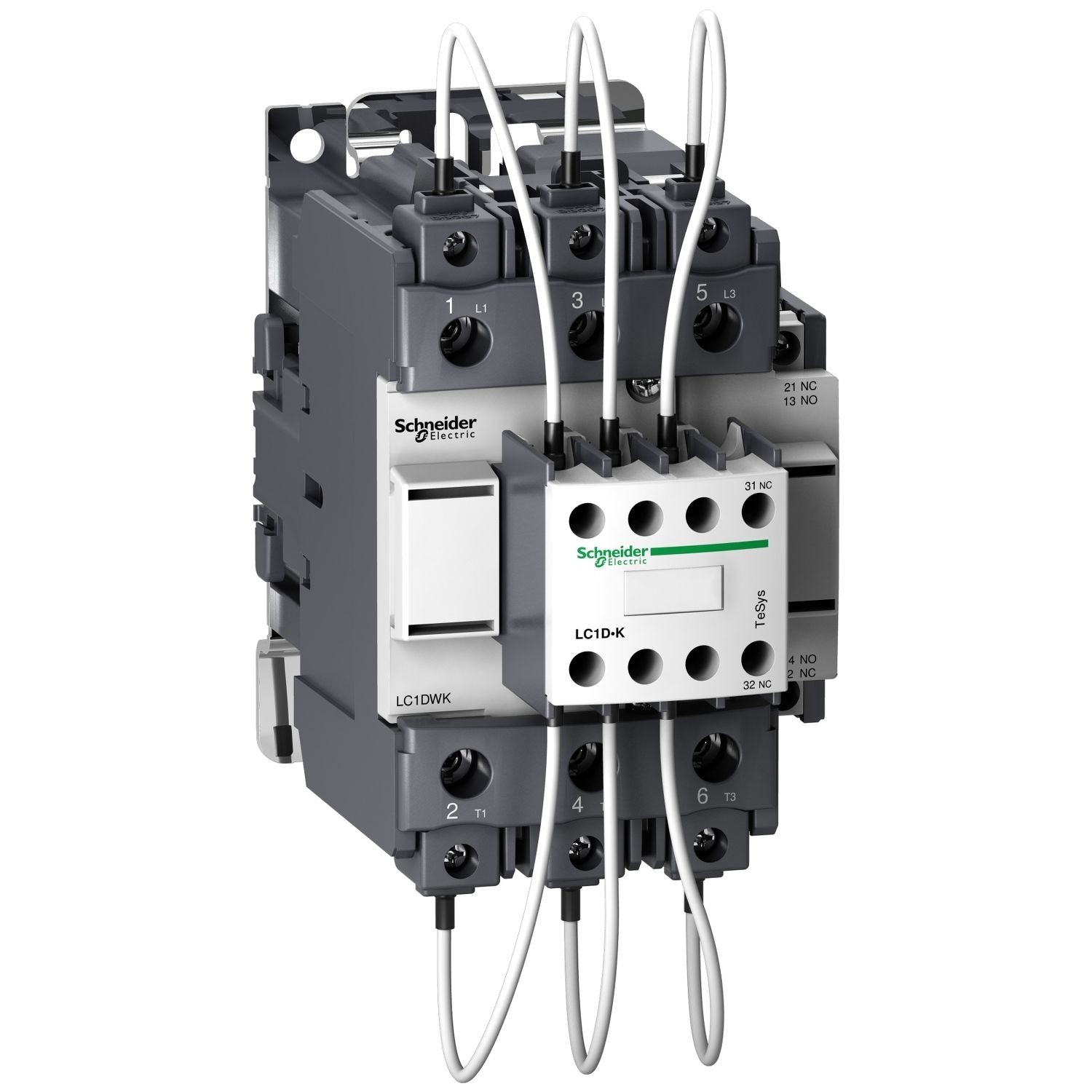 LC1DTK12M7 Capacitor contactor, Tesys Deca, 40kVAR at 400/415V 50Hz, 220V AC 50/60Hz coil