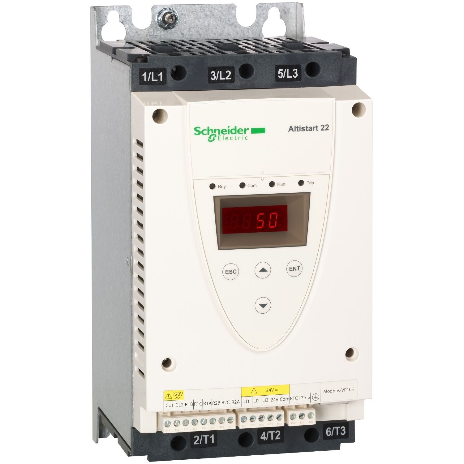 Schneider Electric ATS22D17Q soft starter for asynchronous motor, Altistart 22, control 230V, 230 to 440V, 4 to 7.5kW