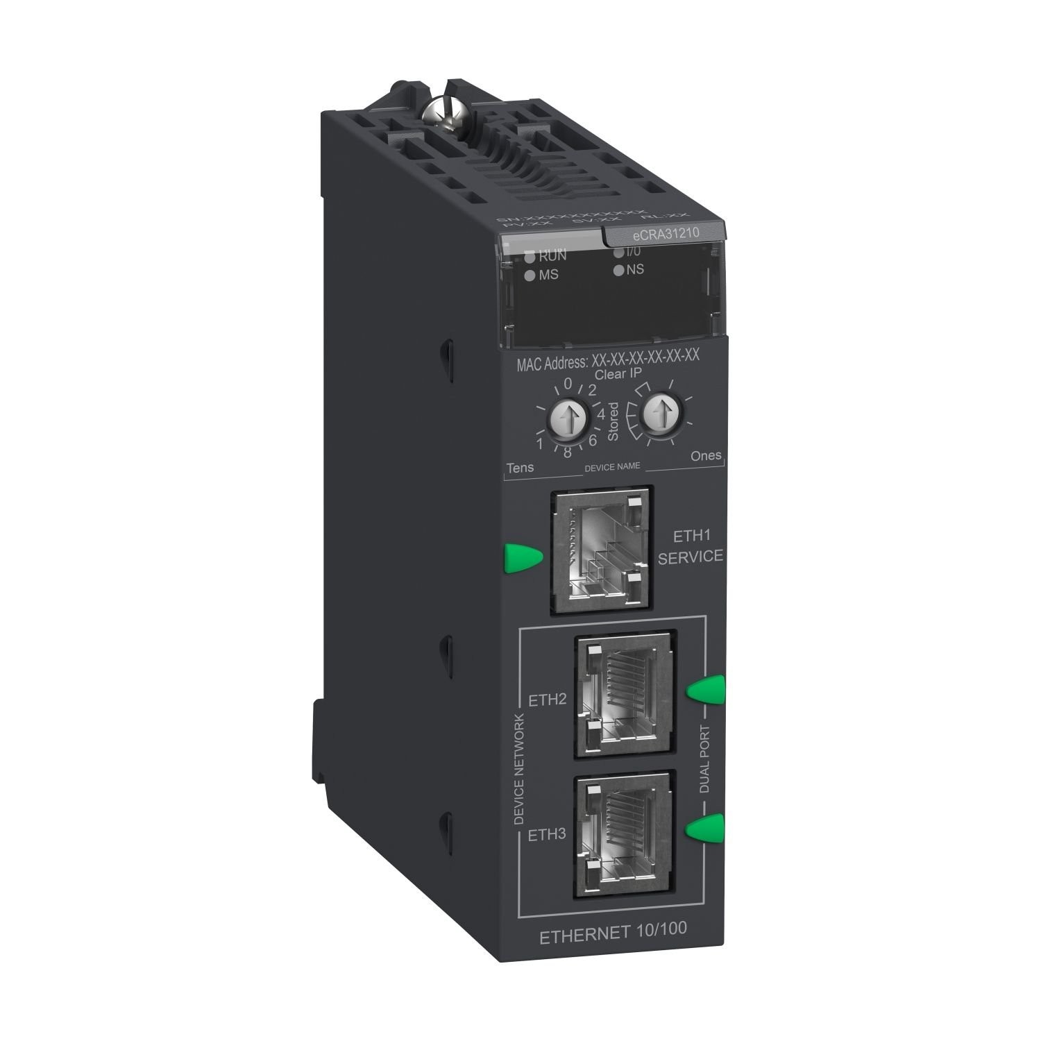 Schneider Electric BMECRA31210 EIO drop adapter, Modicon X80, with Ethernet backplane