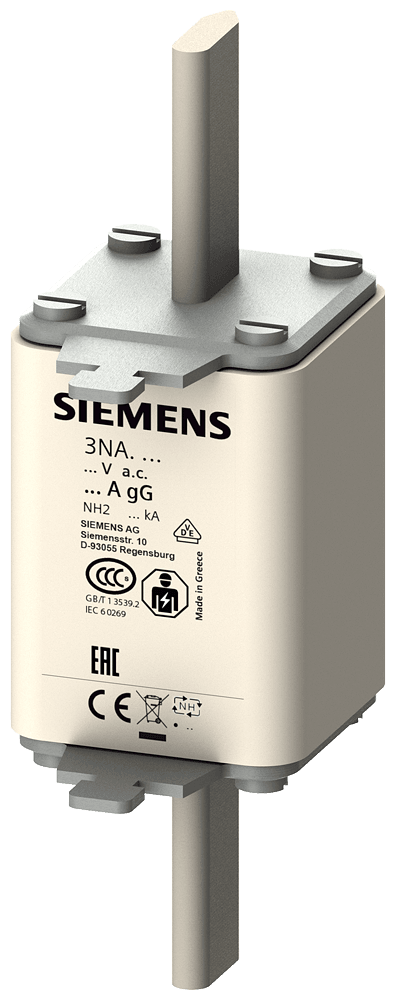 3NA3240 LV HRC fuse element, NH2, In: 200 A, gG, Un AC: 500 V, Un DC: 440 V, Front indicator, live grip lugs