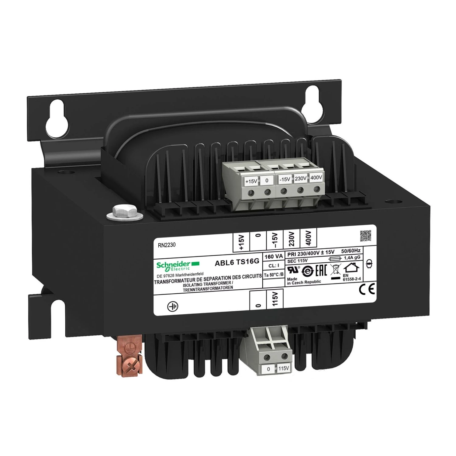 ABL6TS16G voltage transformer - 230..400 V - 1 x 115 V - 160 VA