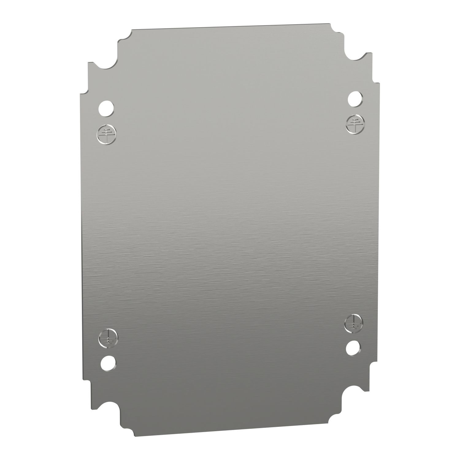 Schneider Electric NSYMM2520 Plain mounting plate H250xW200mm made of galvanised sheet steel