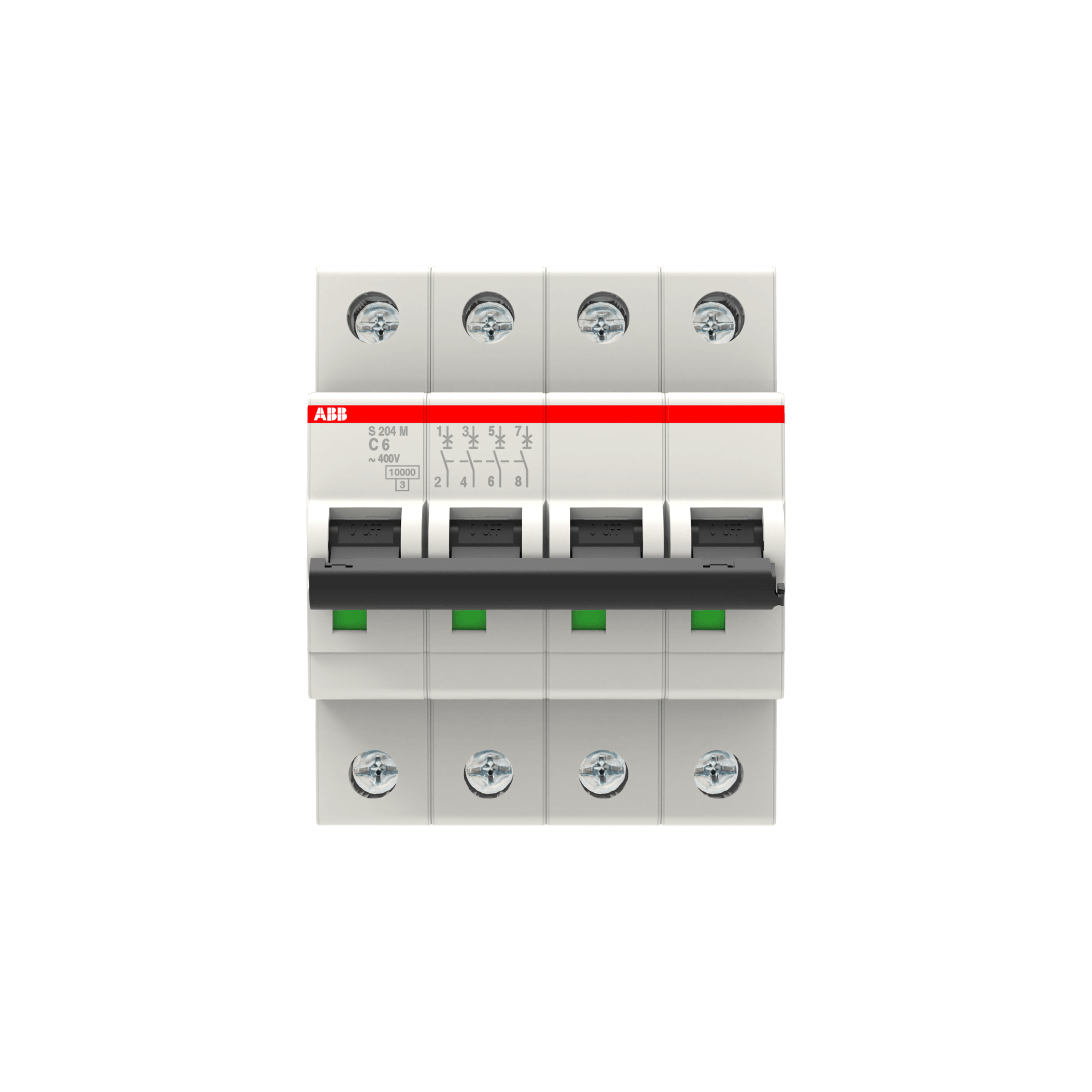 2CDS274001R0064 S204M-C6 Miniature Circuit Breaker - 4P - C - 6 A