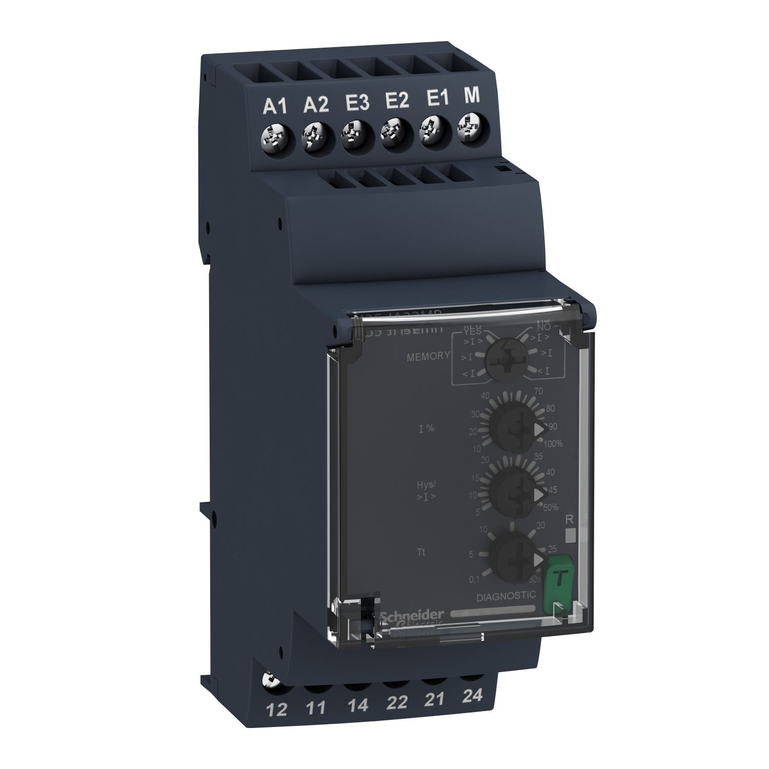 RM35JA32MR current control relay, Harmony Control Relays, 5A, 2CO, 0.15â€¦15A, 24â€¦240V AC DC