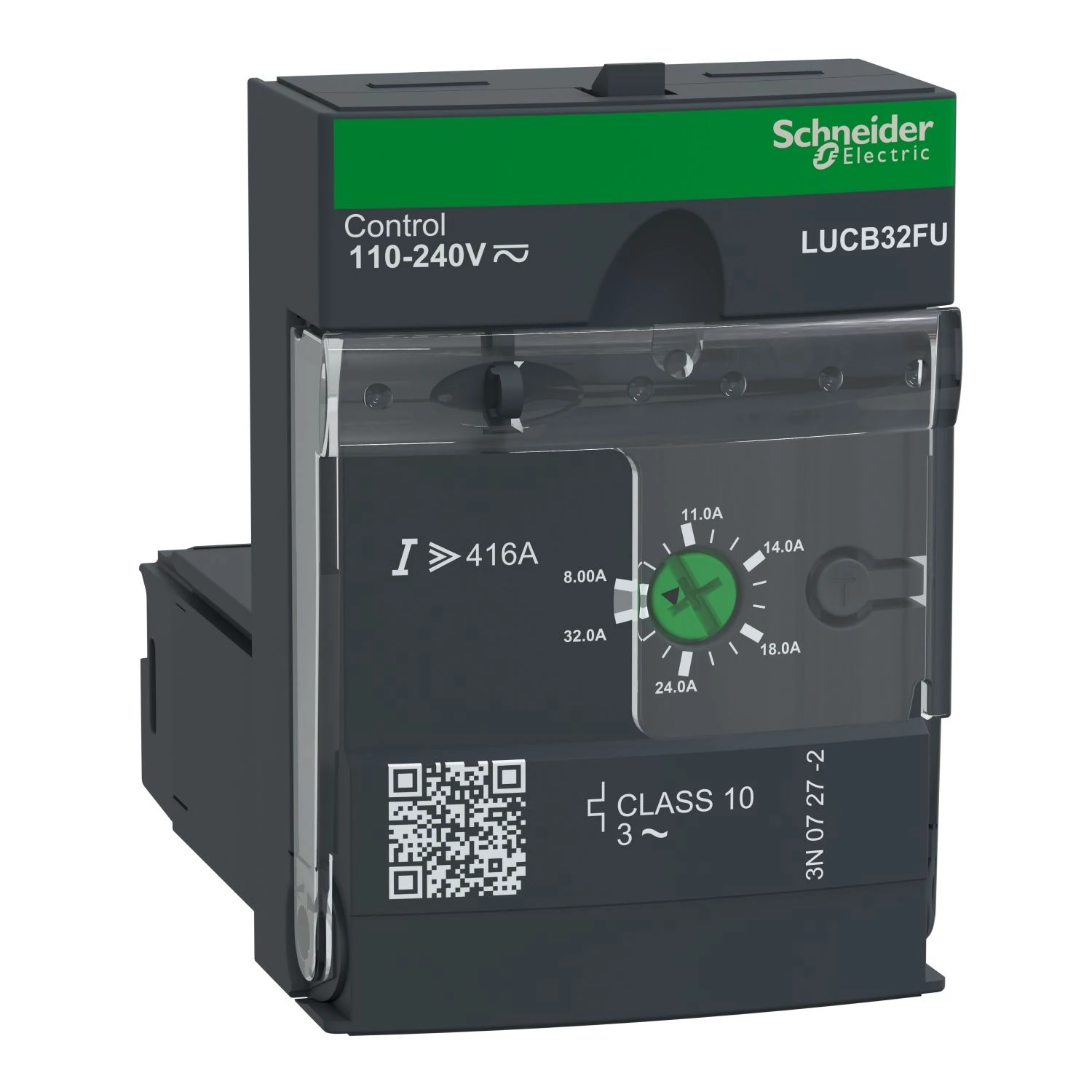 LUCB32FU Schneider Electric Advanced control unit, TeSys U, 8-32A, 3P motors, protection & diagnostic, class 10, coil 110-240V AC/DC