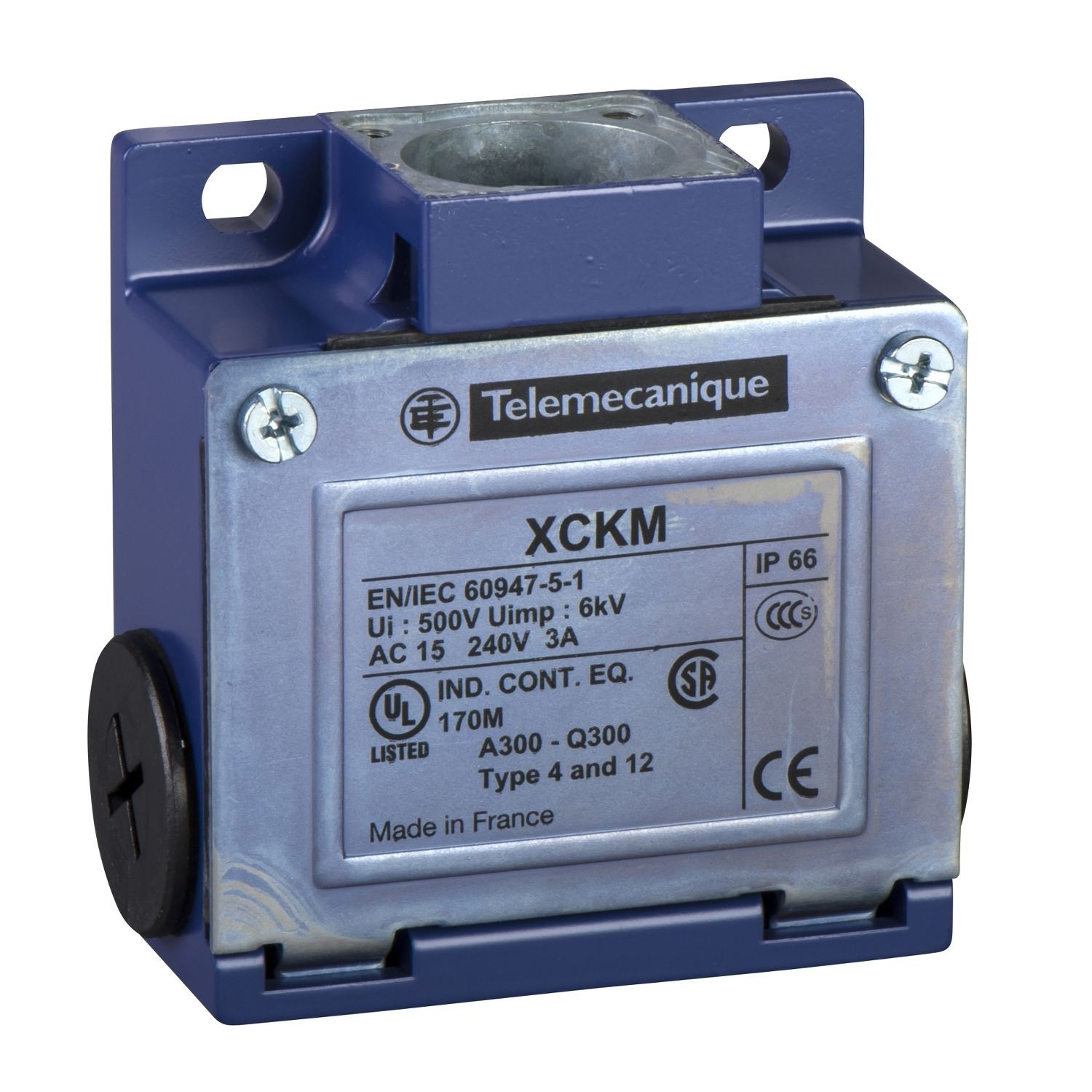 ZCKM1 Limit switch body, Limit switches XC Standard, ZCKM, 1NC+1 NO, snap action, Pg11