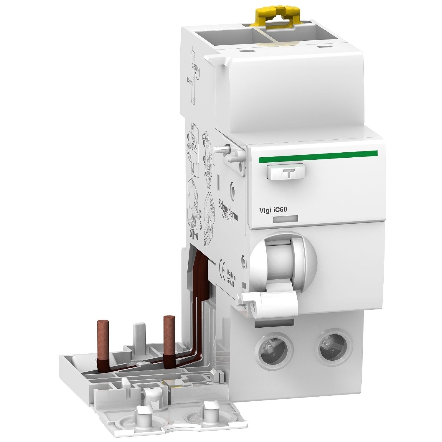 Schneider Electric A9V44240 Vigi iC60 - earth leakage add-on block - 2P - 40A - 300mA - AC type