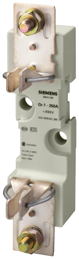 3NH3230 Siemens Socle de fusible BT HRC taille 1, unipolaire 250 A 690 V (1 000 V) à borne plate