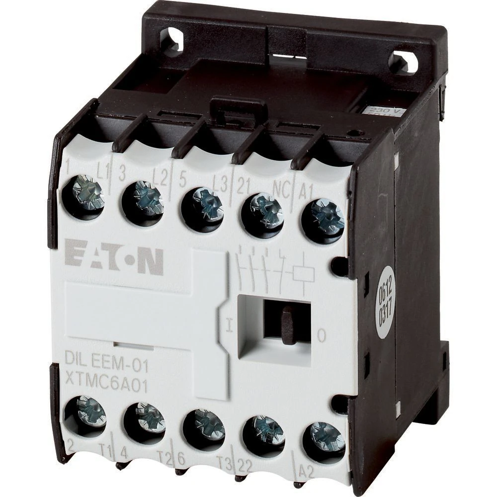 051621 DILEEM-01(24V50/60HZ) - Contactor, 24 V 50/60 Hz, 3 pole, 380 V 400 V, 3 kW, Contacts N/C = Normally closed= 1 NC, Screw terminals, AC operation