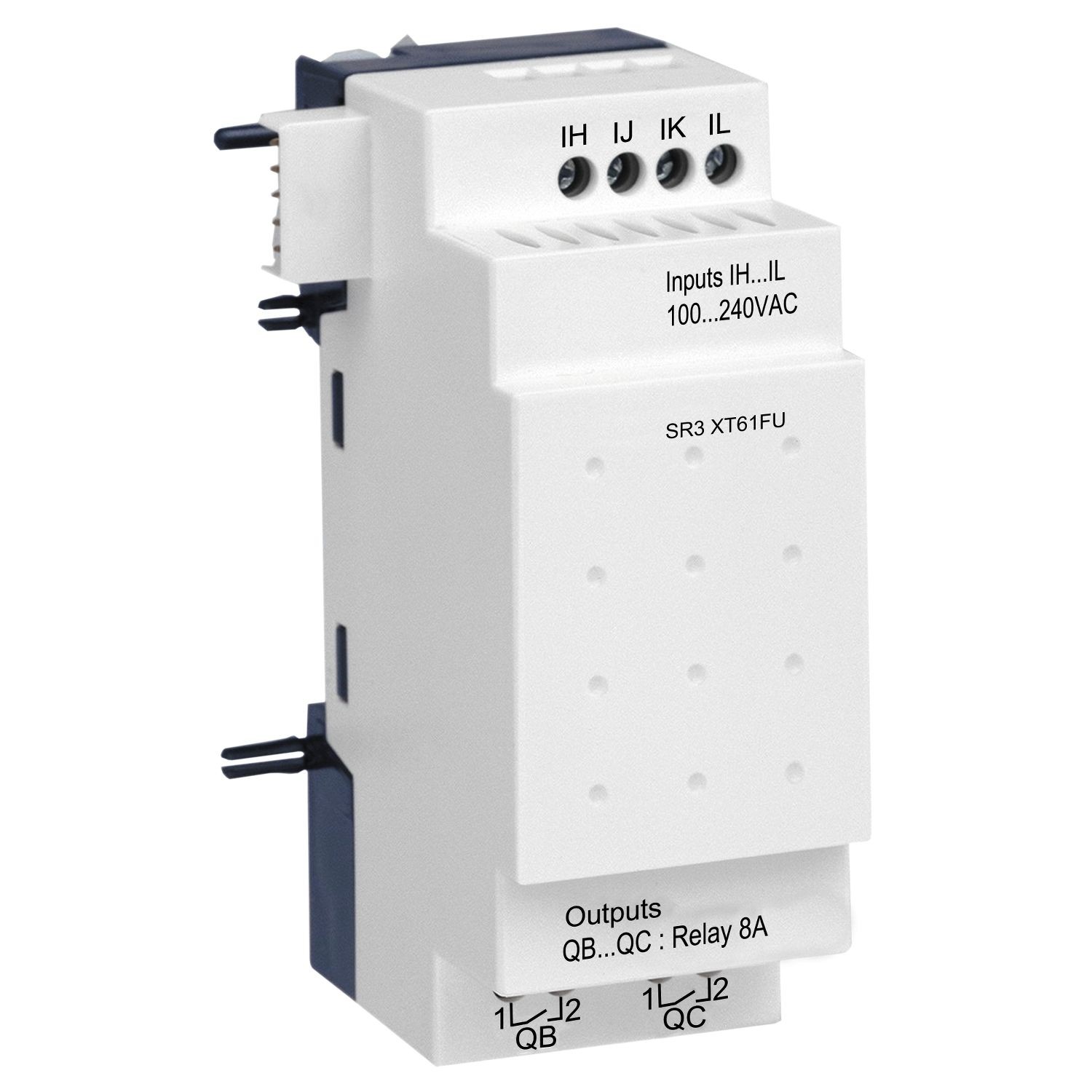 SR3XT61FU discrete IO extension module, Zelio Logic SR2 SR3, 6 IO, 100 to 240V AC