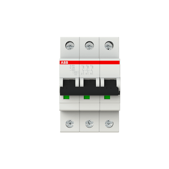 2CDS253001R0254 S203-C25 Miniature Circuit Breaker - 3P - C - 25 A