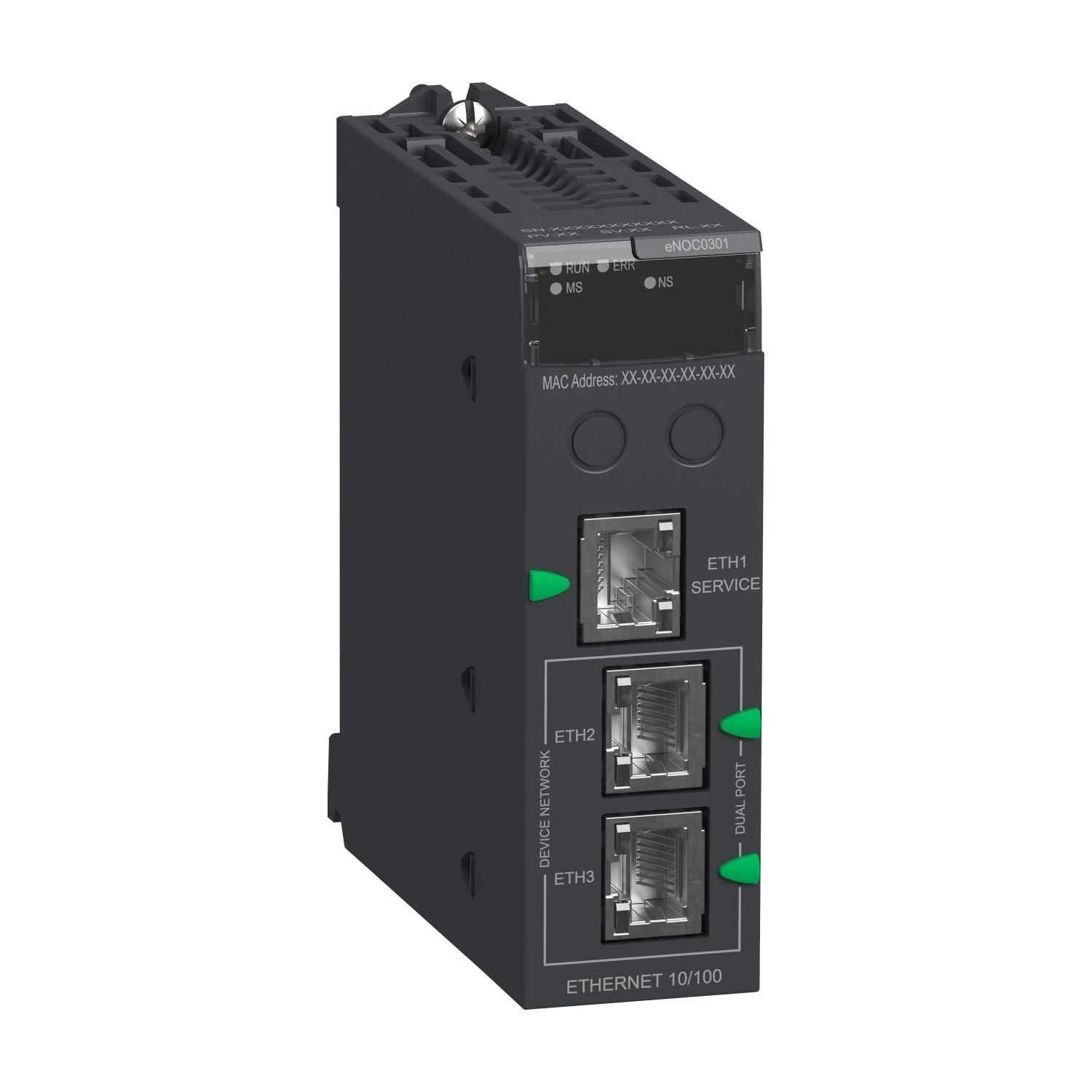 BMENOC0301 network module, Modicon M580, Ethernet IP/Modbus TCP