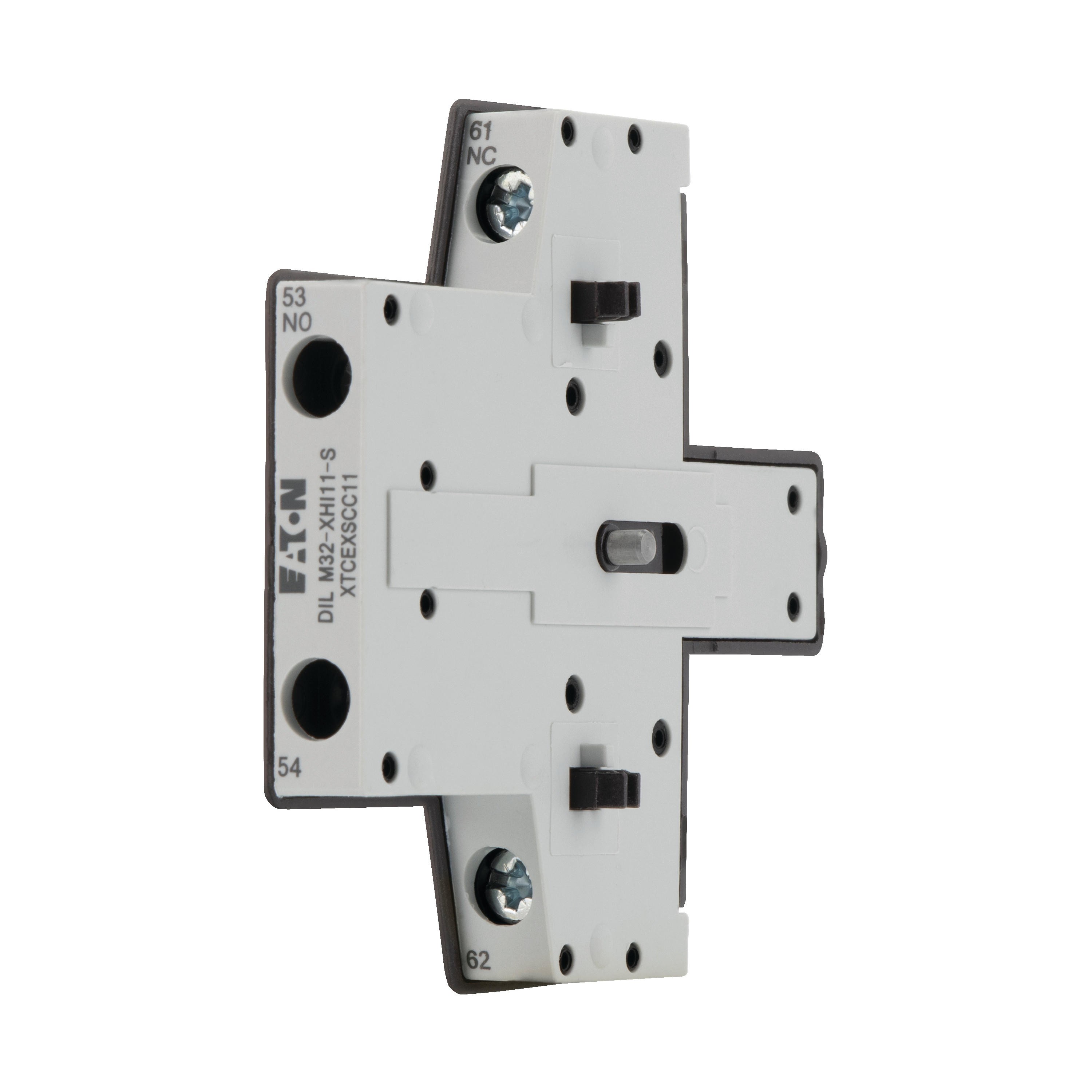 101371 DILM32-XHI11-S - Auxiliary contact module, 2 pole, Ith= 16 A, 1 N/O, 1 NC, Side mounted, Screw terminals, DILM17 - DILM38