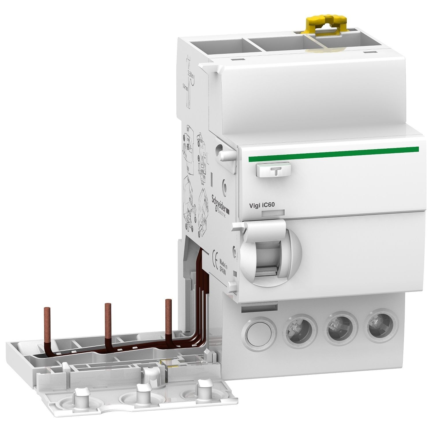 Schneider Electric A9V44325 Add-on residual current device, Acti9 Vigi iC60, 3P, 25A, 300mA, AC type