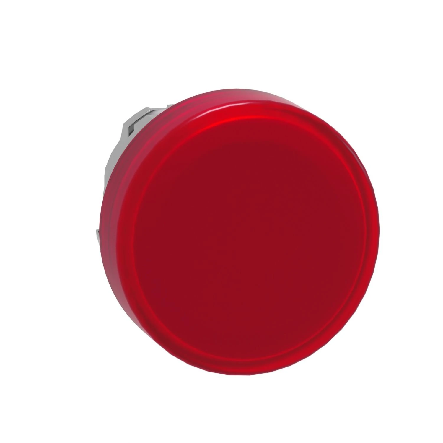 ZB4BV043 Head for pilot light, Harmony XB4, metal, red, 22mm, universal LED, plain lens