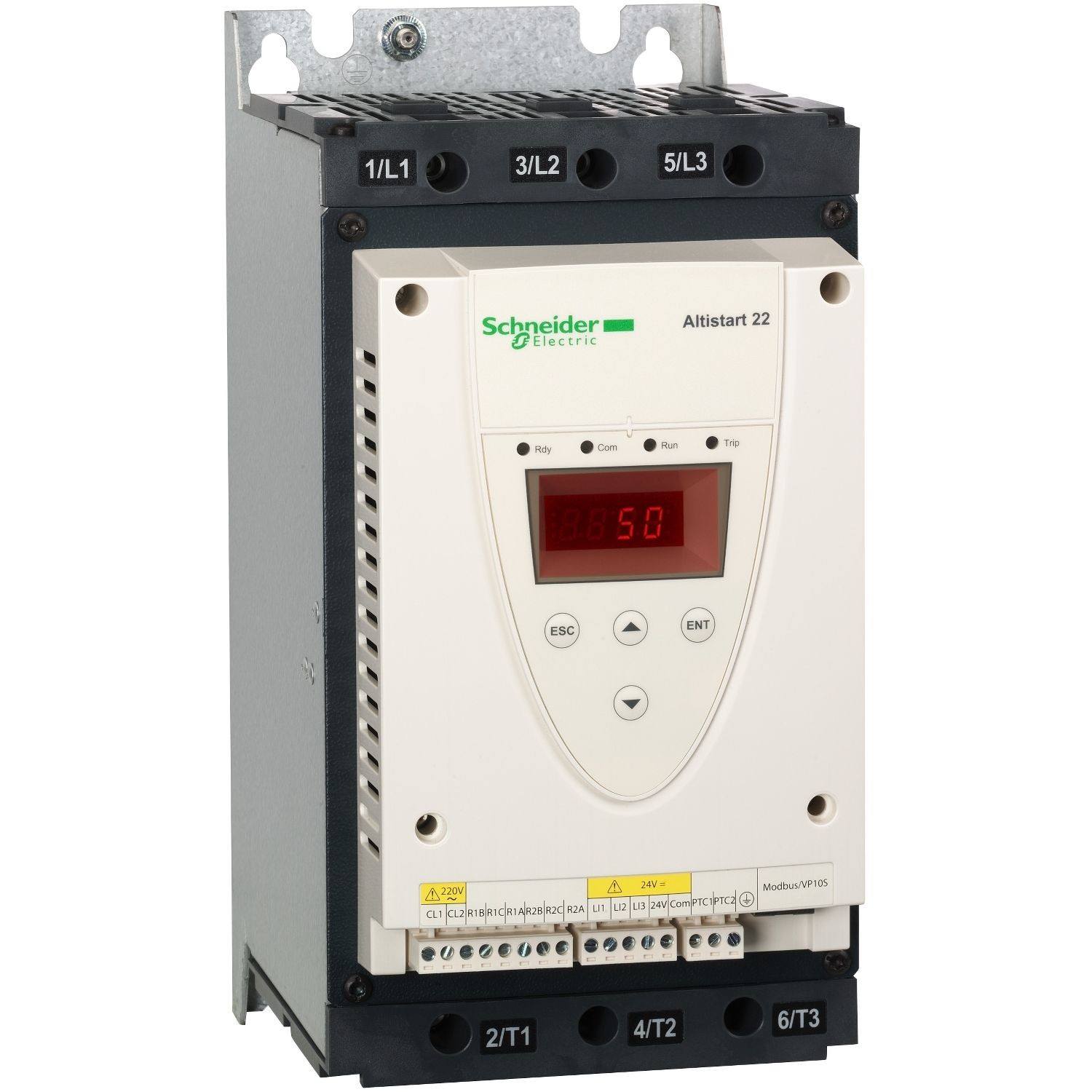 Schneider Electric ATS22D88Q soft starter for asynchronous motor, Altistart 22, control 230V, 230 to 440V, 22 to 45kW